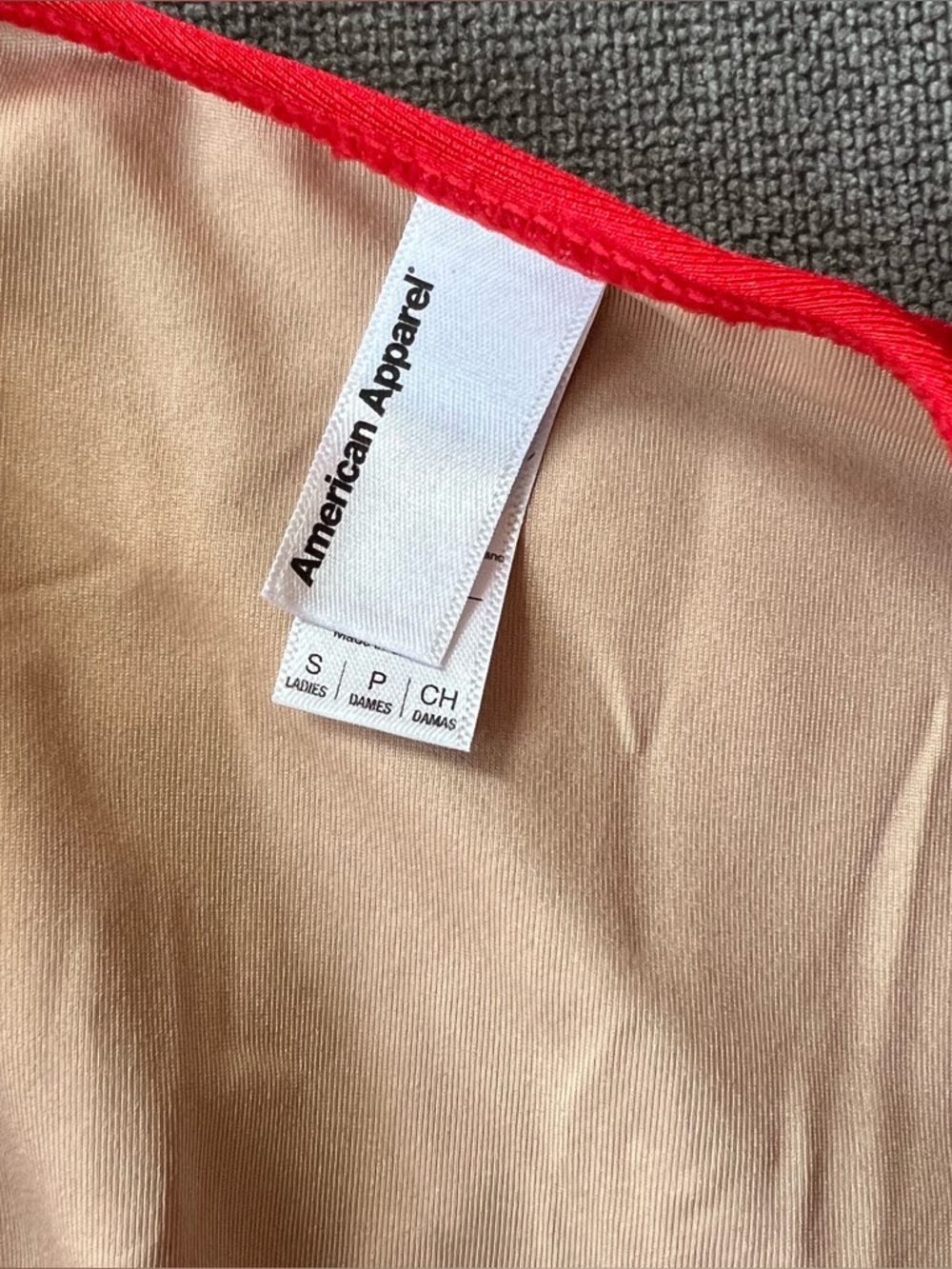 NWOT American Apparel Bikini Swimsuit Red S - Picture 3 of 6